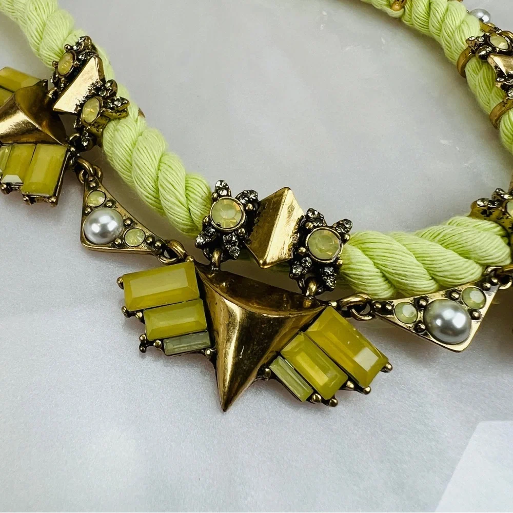 NWT green and brass tones, J.Crew costume necklace